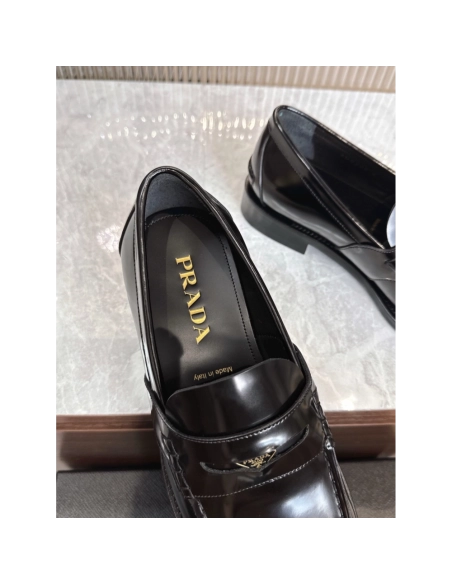 Prada leather shoes 064,PRADA SNEAKERS,Luxury Shoes