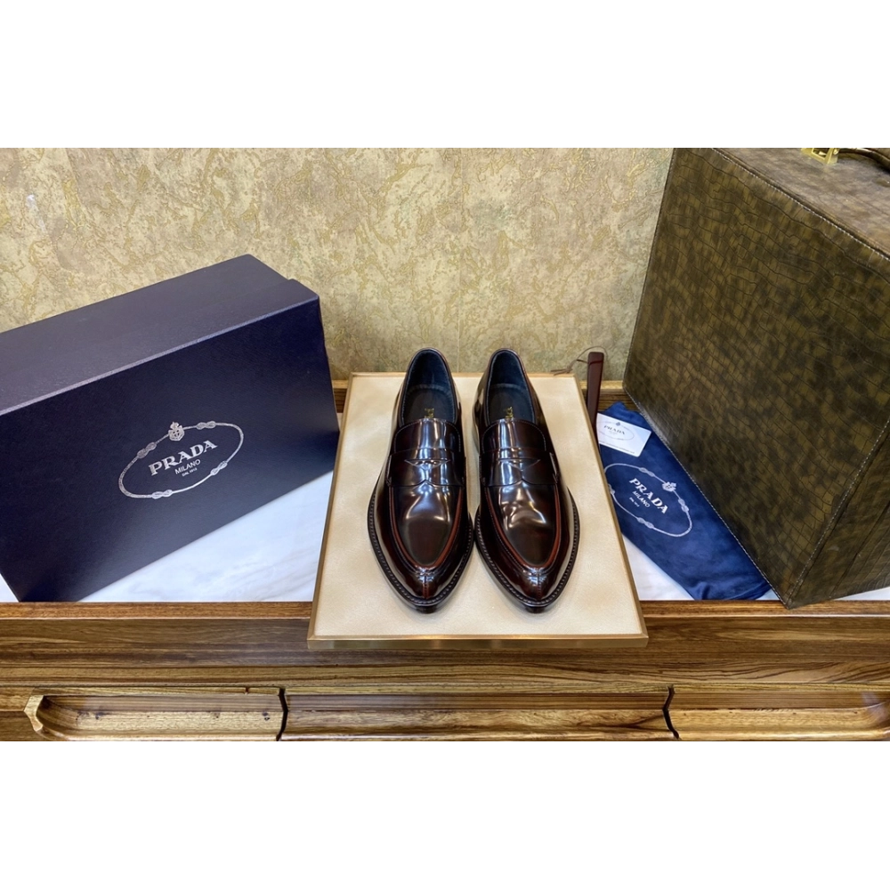 Prada leather shoes 067,PRADA SNEAKERS,Luxury Shoes