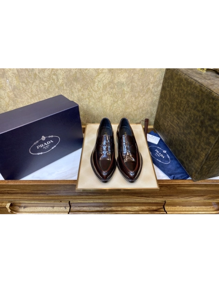 Prada leather shoes 067,PRADA SNEAKERS,Luxury Shoes