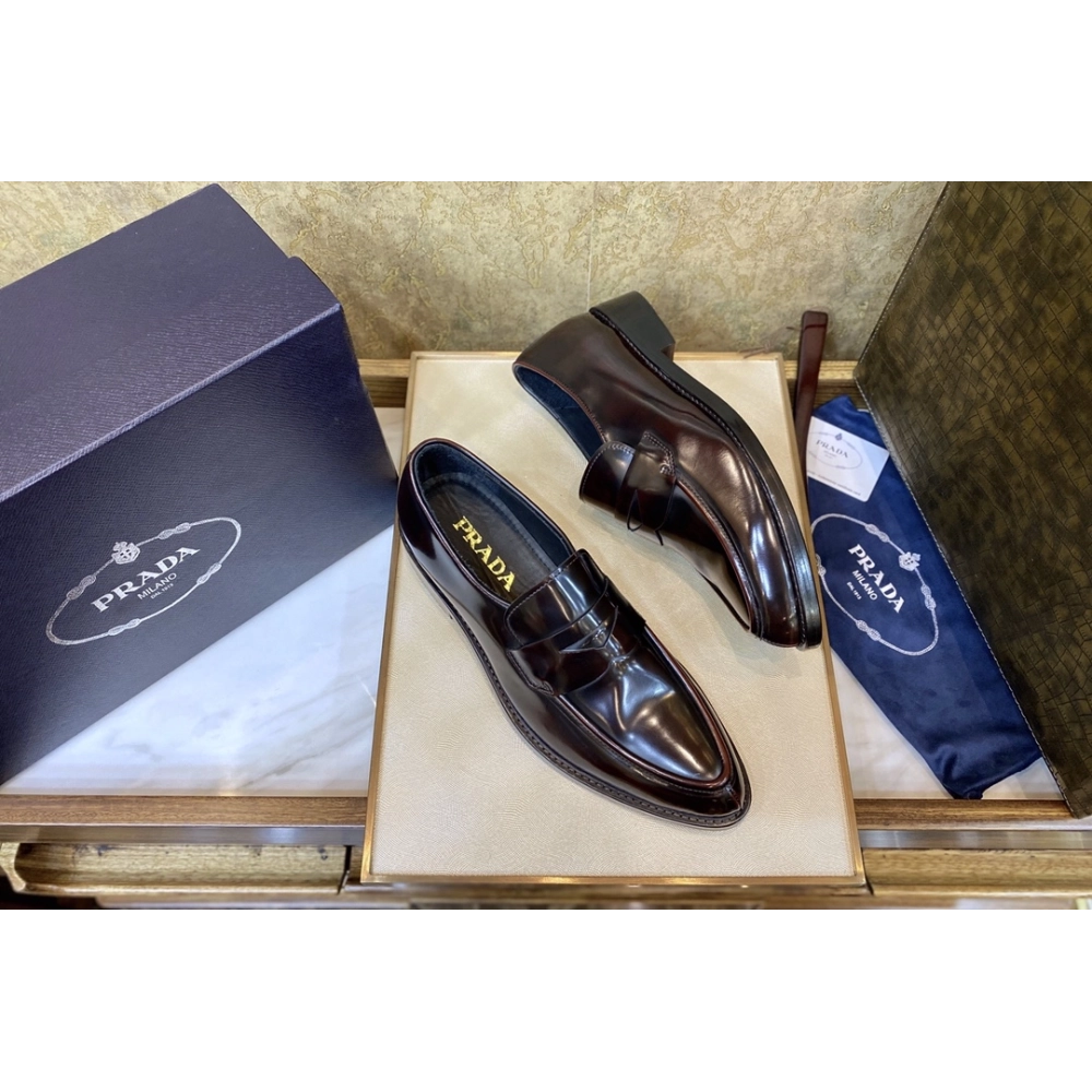 Prada leather shoes 067,PRADA SNEAKERS,Luxury Shoes