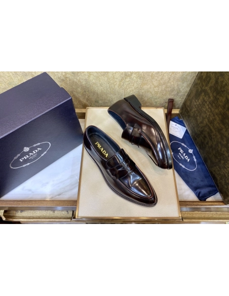Prada leather shoes 067,PRADA SNEAKERS,Luxury Shoes