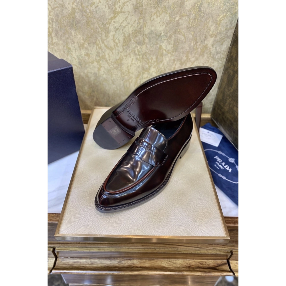Prada leather shoes 067,PRADA SNEAKERS,Luxury Shoes