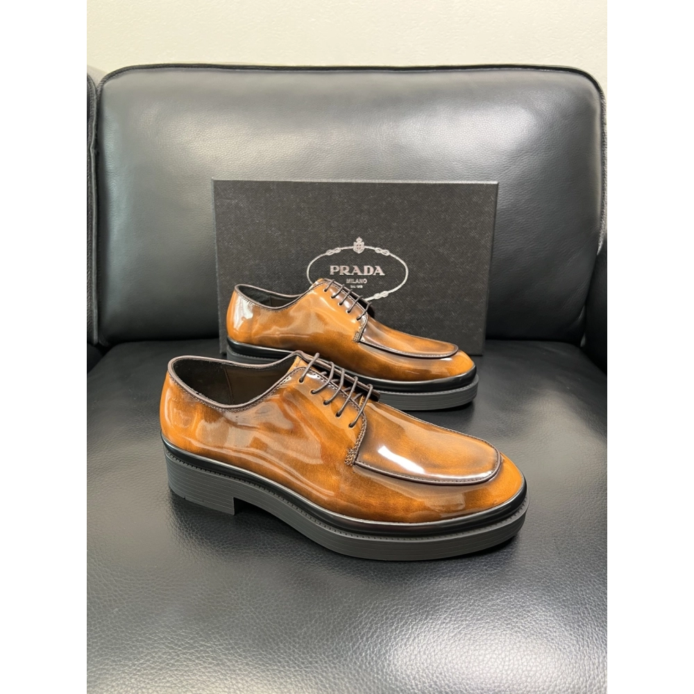 Prada leather shoes 075,PRADA SNEAKERS,Luxury Shoes