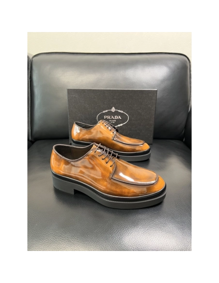 Prada leather shoes 075,PRADA SNEAKERS,Luxury Shoes