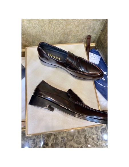 Prada leather shoes 067,PRADA SNEAKERS,Luxury Shoes