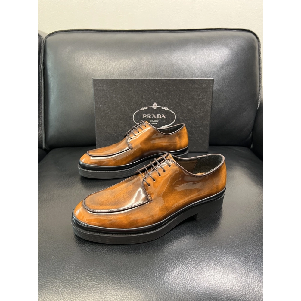 Prada leather shoes 075,PRADA SNEAKERS,Luxury Shoes