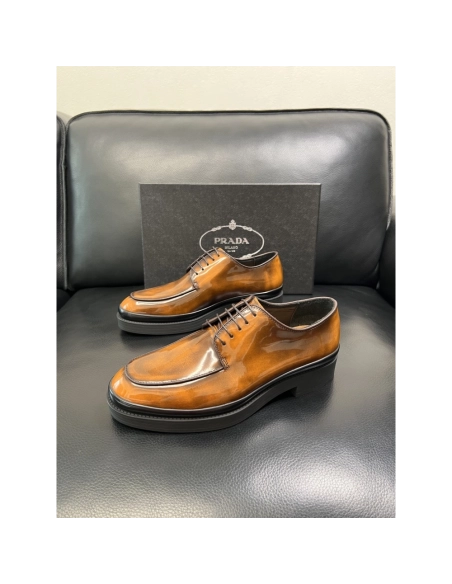 Prada leather shoes 075,PRADA SNEAKERS,Luxury Shoes