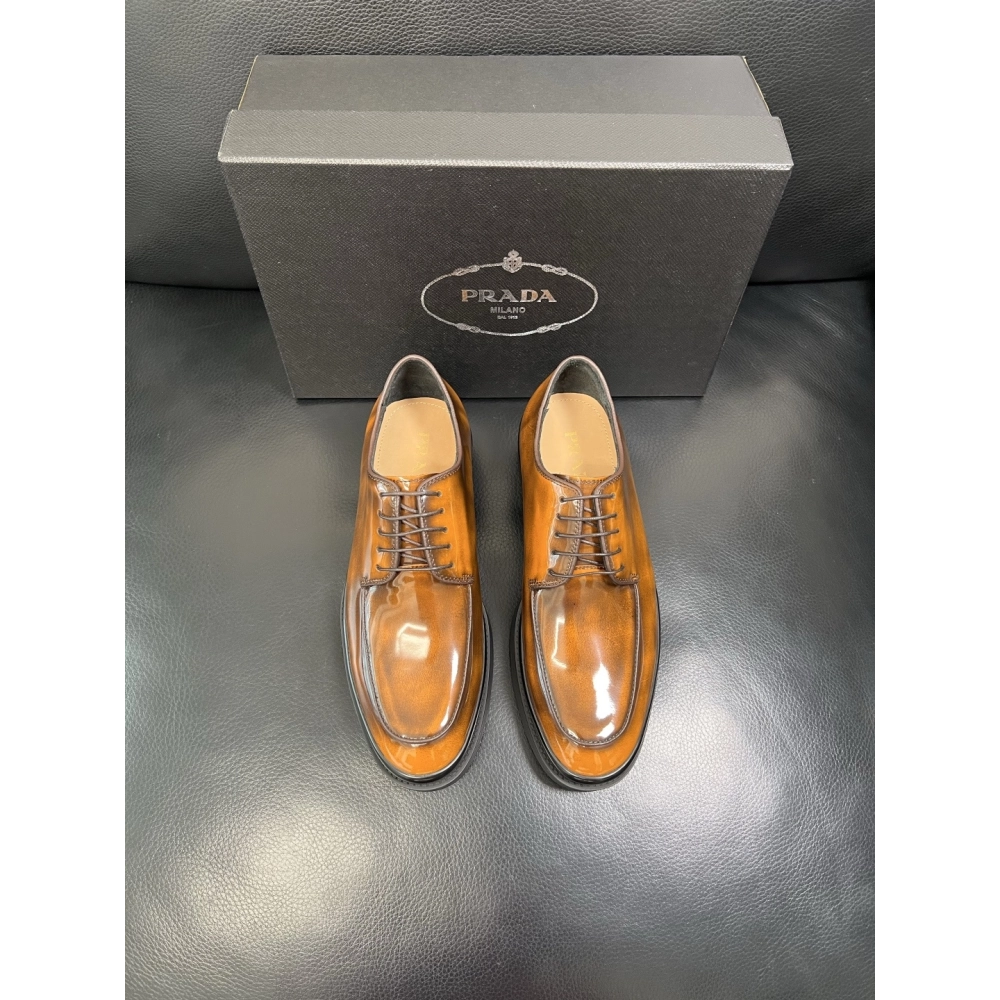 Prada leather shoes 075,PRADA SNEAKERS,Luxury Shoes