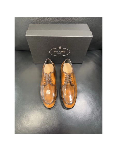 Prada leather shoes 075,PRADA SNEAKERS,Luxury Shoes