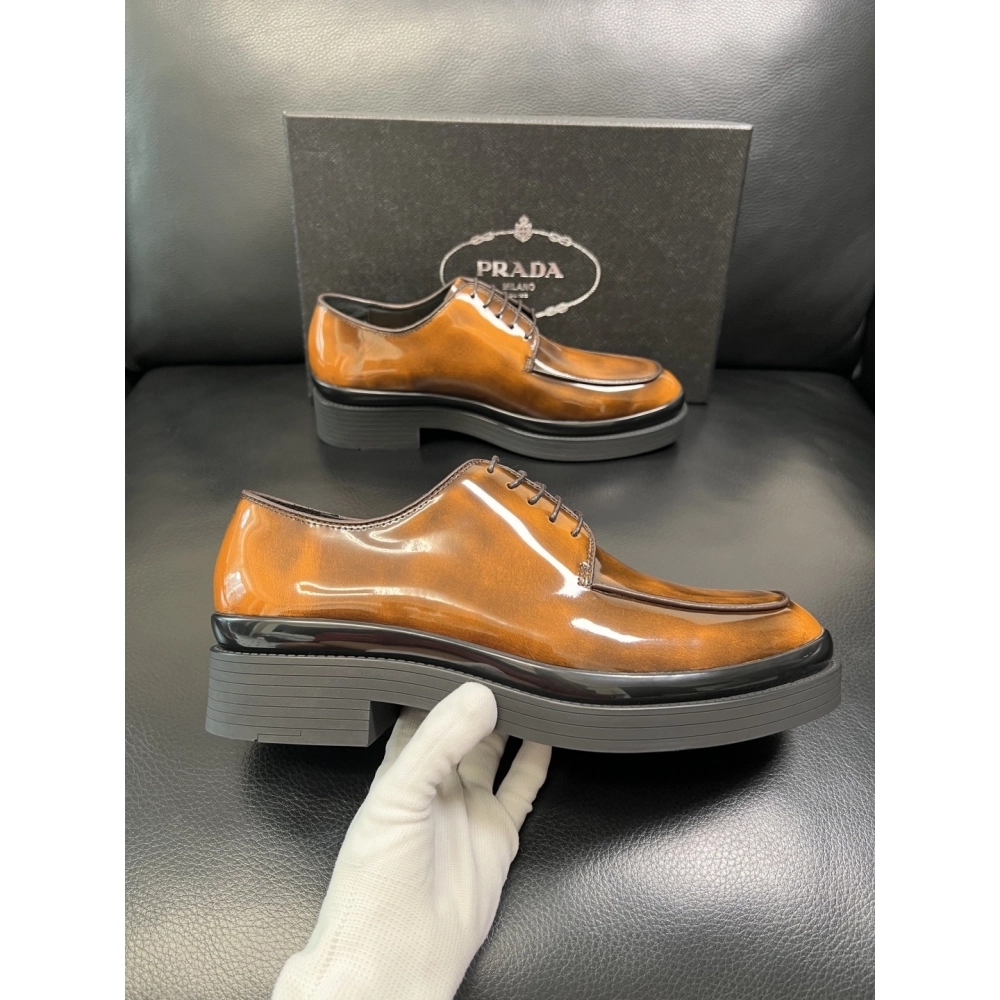 Prada leather shoes 075,PRADA SNEAKERS,Luxury Shoes