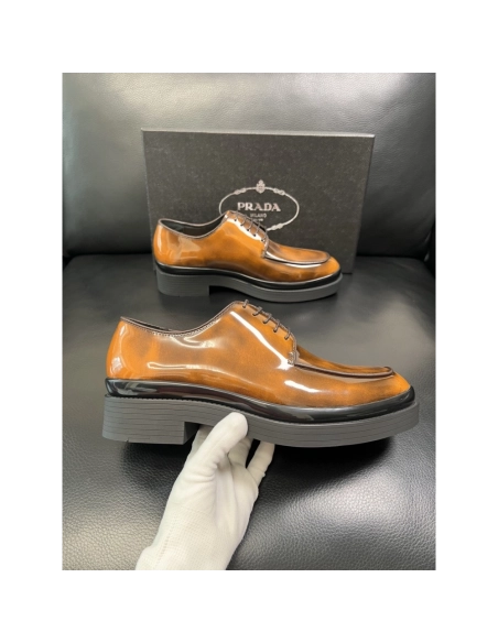 Prada leather shoes 075,PRADA SNEAKERS,Luxury Shoes
