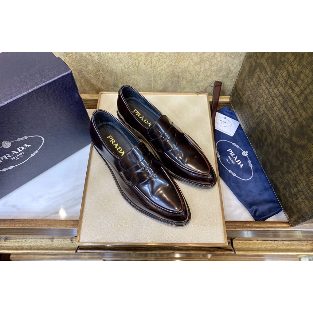 Prada leather shoes 067,PRADA SNEAKERS,Luxury Shoes