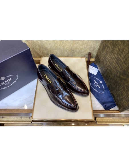 Prada leather shoes 067,PRADA SNEAKERS,Luxury Shoes