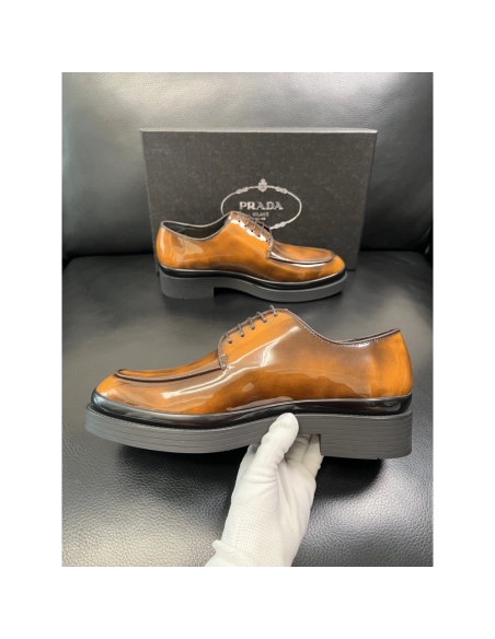 Prada leather shoes 075,PRADA SNEAKERS,Luxury Shoes
