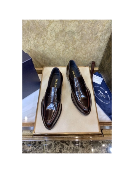 Prada leather shoes 067,PRADA SNEAKERS,Luxury Shoes