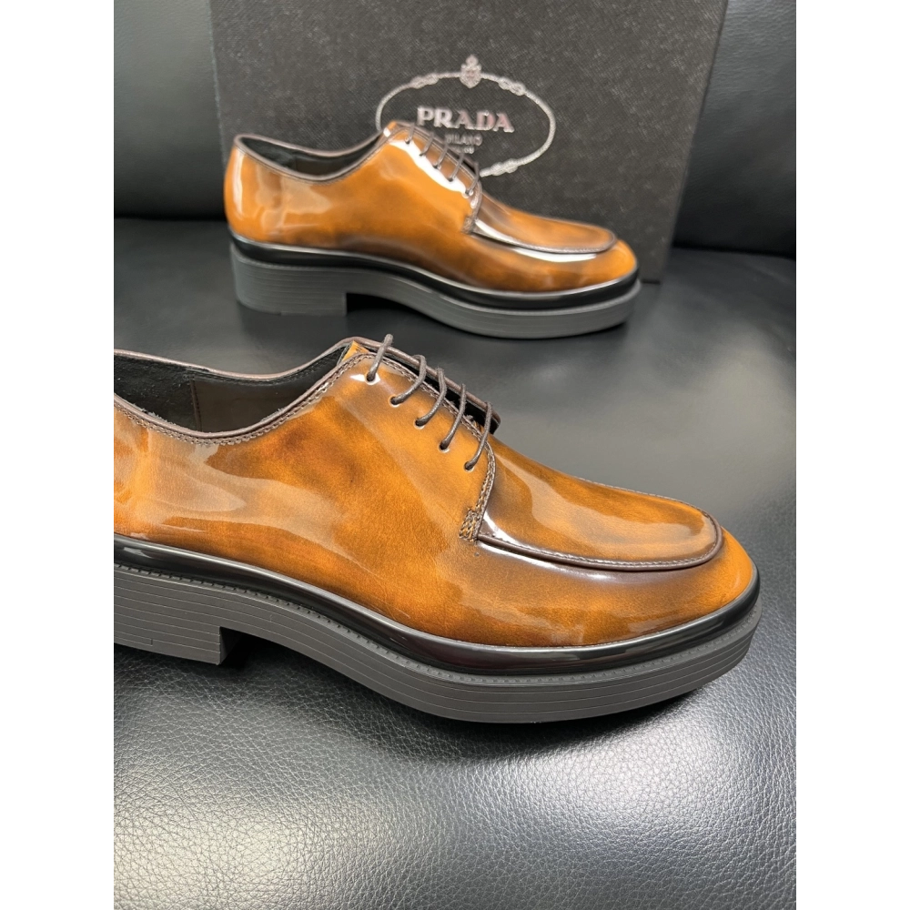 Prada leather shoes 075,PRADA SNEAKERS,Luxury Shoes