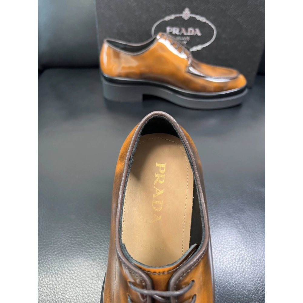 Prada leather shoes 075,PRADA SNEAKERS,Luxury Shoes
