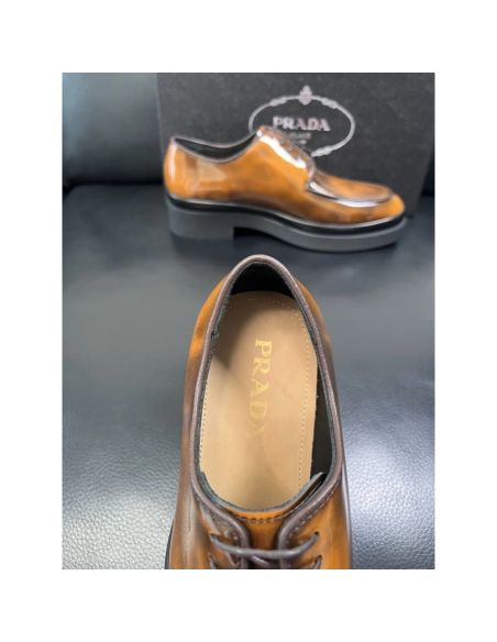 Prada leather shoes 075,PRADA SNEAKERS,Luxury Shoes