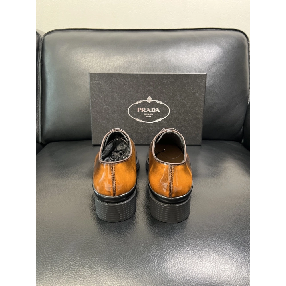 Prada leather shoes 075,PRADA SNEAKERS,Luxury Shoes