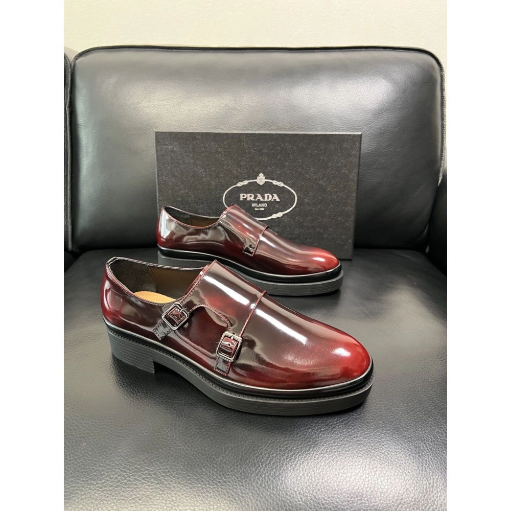 Prada leather shoes 071,PRADA SNEAKERS,Luxury Shoes