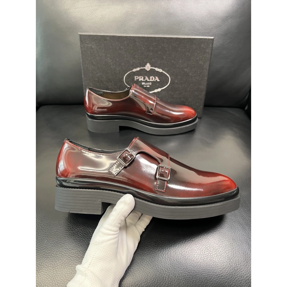 Prada leather shoes 071,PRADA SNEAKERS,Luxury Shoes