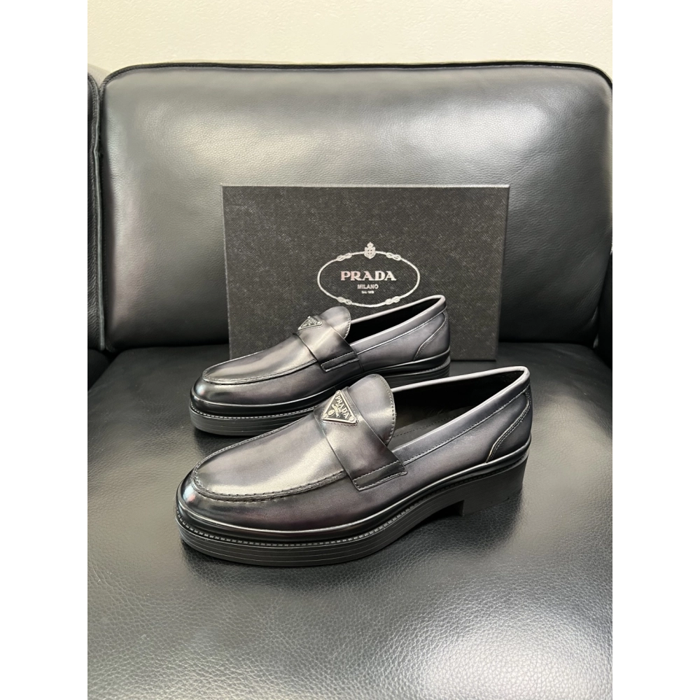 Prada leather shoes 072,PRADA SNEAKERS,Luxury Shoes