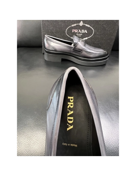 Prada leather shoes 072,PRADA SNEAKERS,Luxury Shoes
