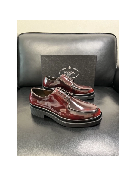 Prada leather shoes 076,PRADA SNEAKERS,Luxury Shoes