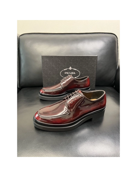 Prada leather shoes 076,PRADA SNEAKERS,Luxury Shoes