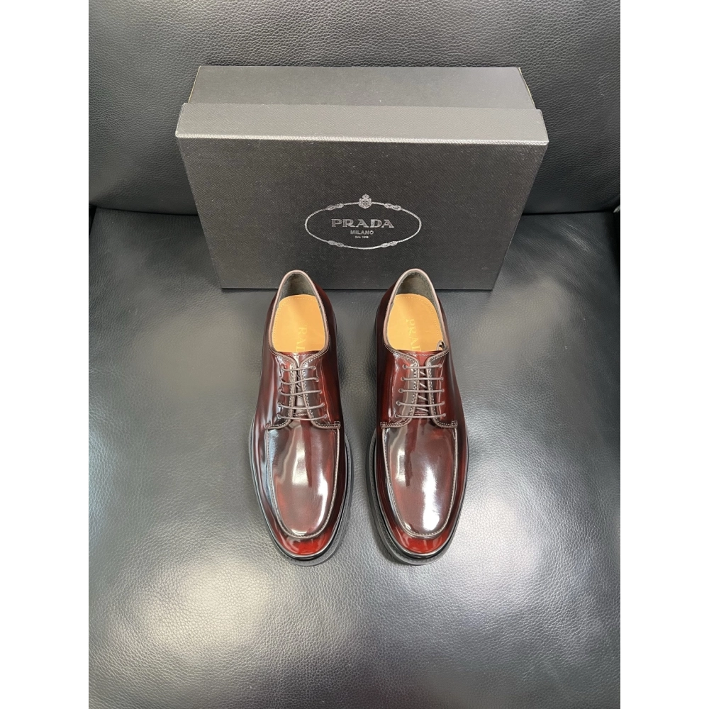 Prada leather shoes 076,PRADA SNEAKERS,Luxury Shoes