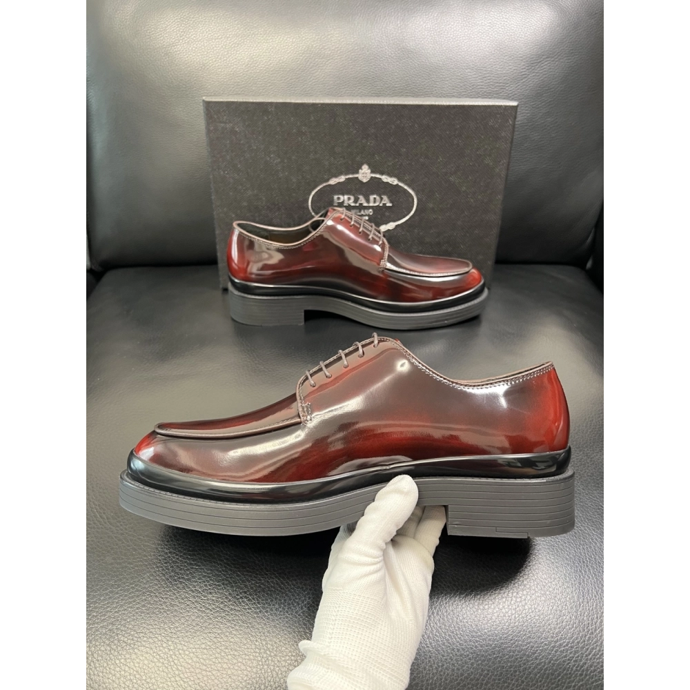 Prada leather shoes 076,PRADA SNEAKERS,Luxury Shoes