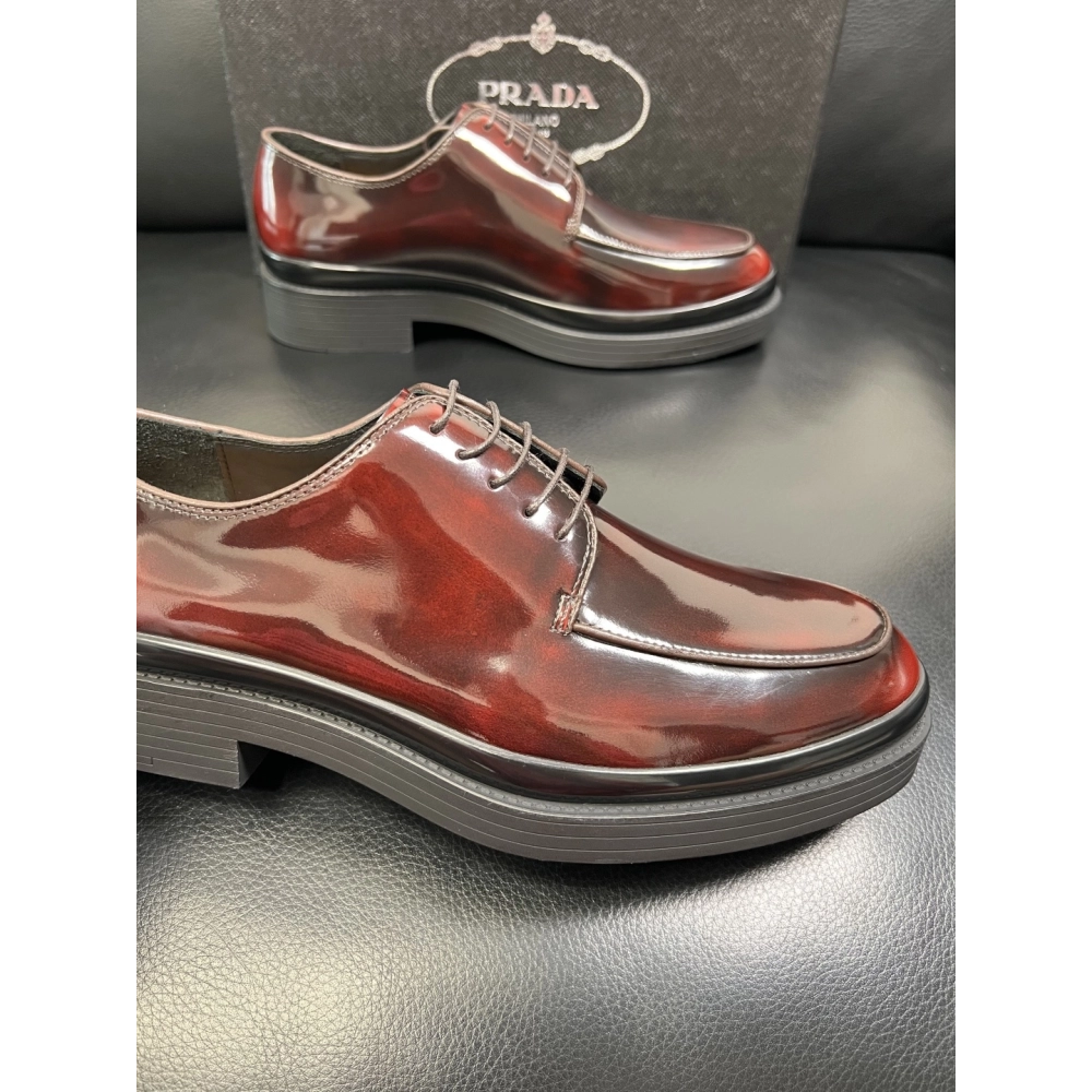 Prada leather shoes 076,PRADA SNEAKERS,Luxury Shoes