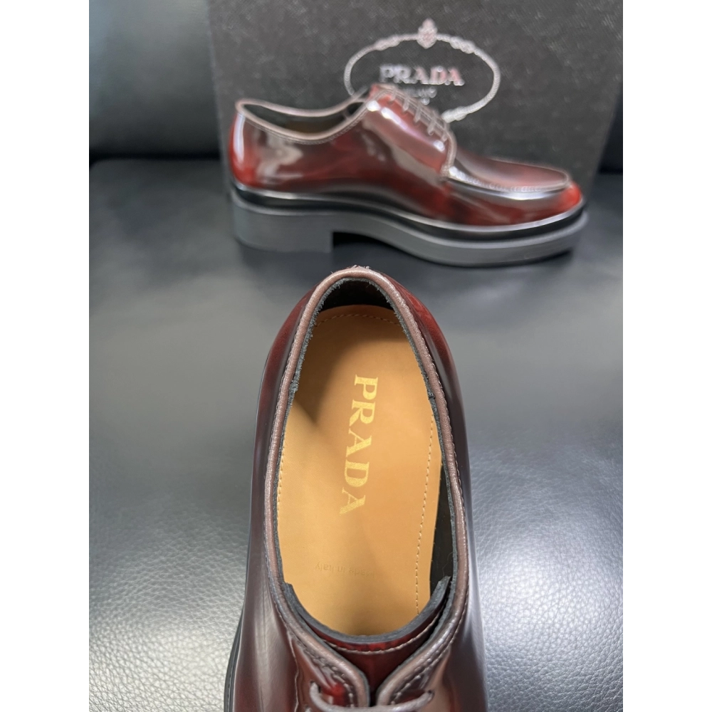 Prada leather shoes 076,PRADA SNEAKERS,Luxury Shoes