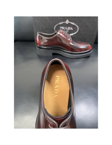 Prada leather shoes 076,PRADA SNEAKERS,Luxury Shoes