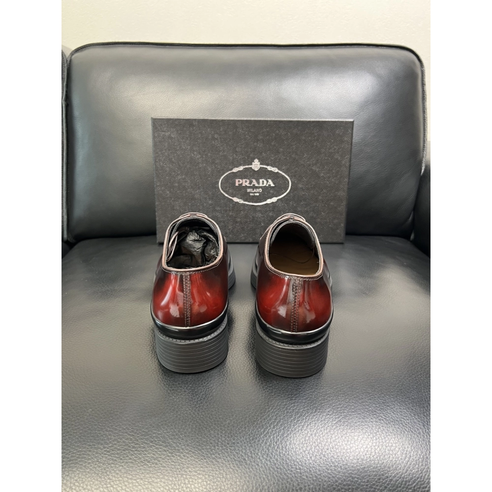 Prada leather shoes 076,PRADA SNEAKERS,Luxury Shoes