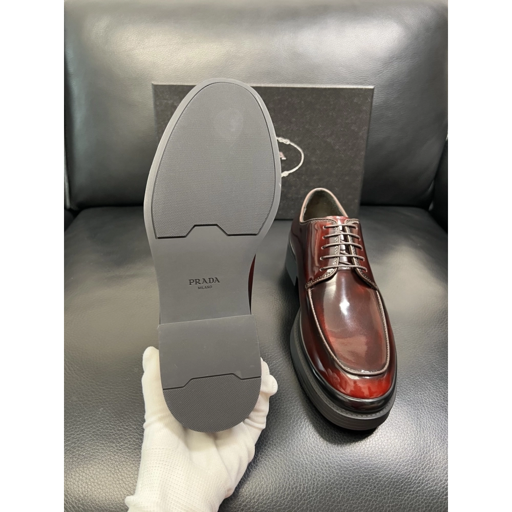 Prada leather shoes 076,PRADA SNEAKERS,Luxury Shoes