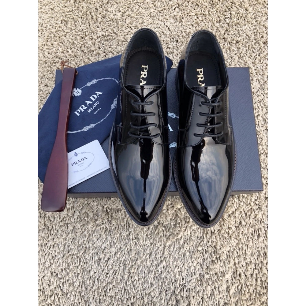 Prada leather shoes 077,PRADA SNEAKERS,Luxury Shoes