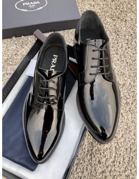 Prada leather shoes 077,PRADA SNEAKERS,Luxury Shoes