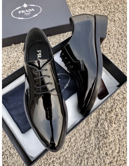 Prada leather shoes 077,PRADA SNEAKERS,Luxury Shoes