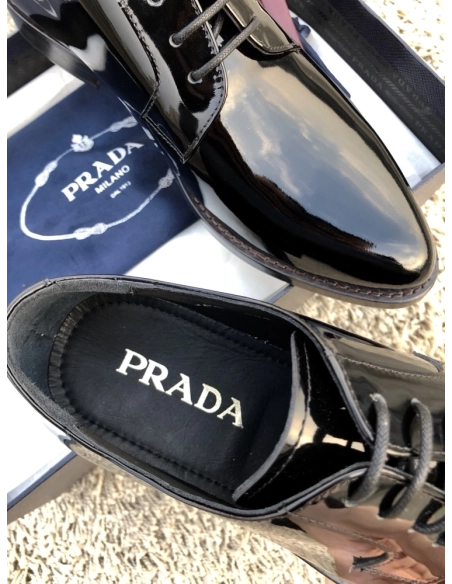 Prada leather shoes 077,PRADA SNEAKERS,Luxury Shoes