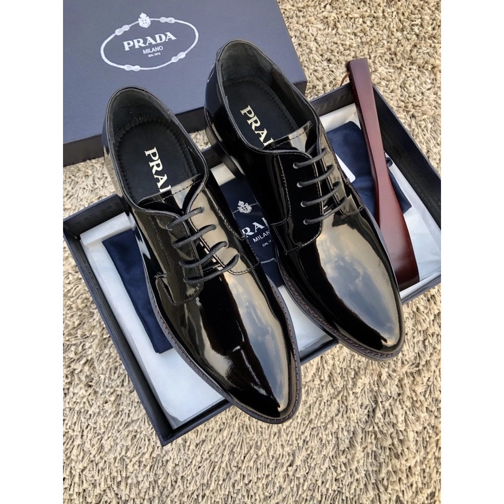 Prada leather shoes 077,PRADA SNEAKERS,Luxury Shoes