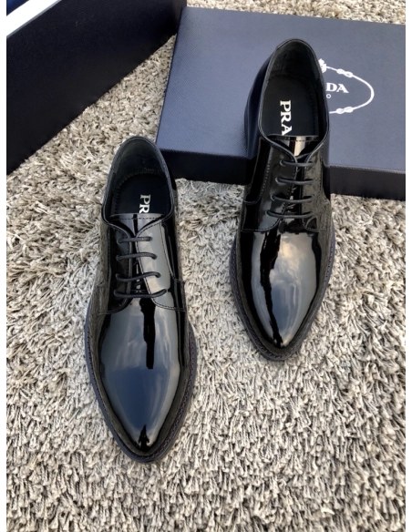 Prada leather shoes 077,PRADA SNEAKERS,Luxury Shoes