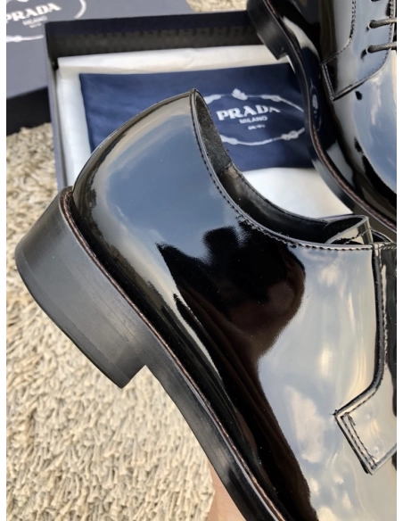 Prada leather shoes 077,PRADA SNEAKERS,Luxury Shoes