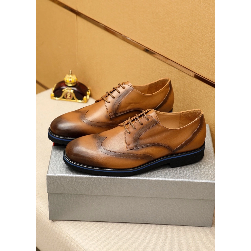 Prada leather shoes 079,PRADA SNEAKERS,Luxury Shoes