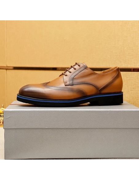 Prada leather shoes 079,PRADA SNEAKERS,Luxury Shoes