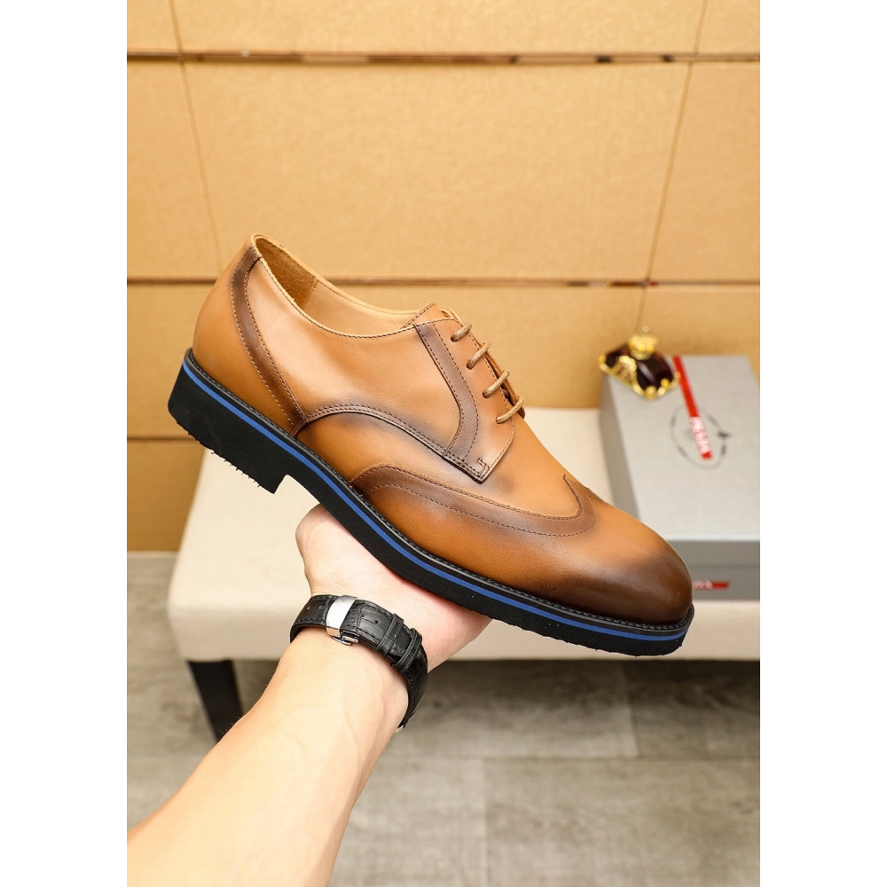 Prada leather shoes 079,PRADA SNEAKERS,Luxury Shoes