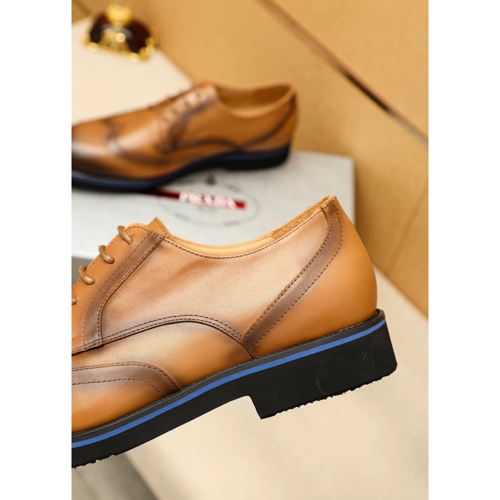 Prada leather shoes 079,PRADA SNEAKERS,Luxury Shoes