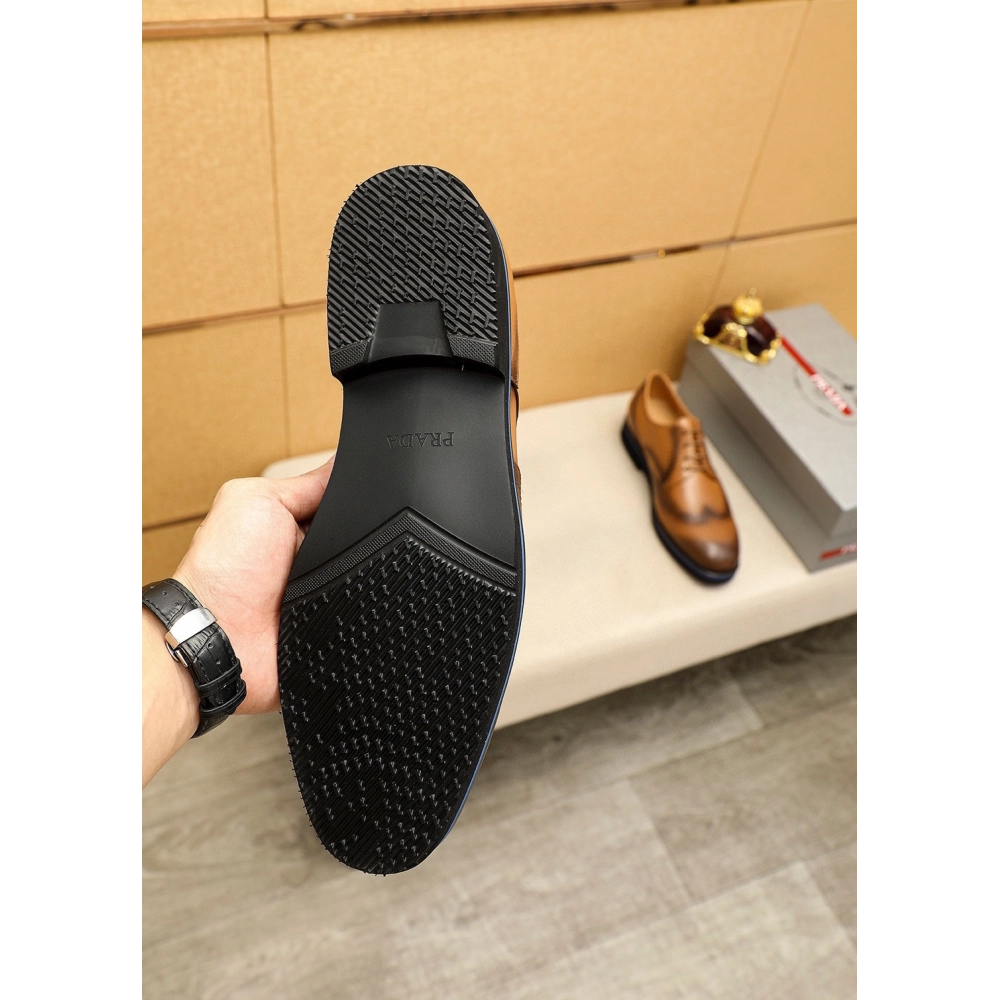 Prada leather shoes 079,PRADA SNEAKERS,Luxury Shoes