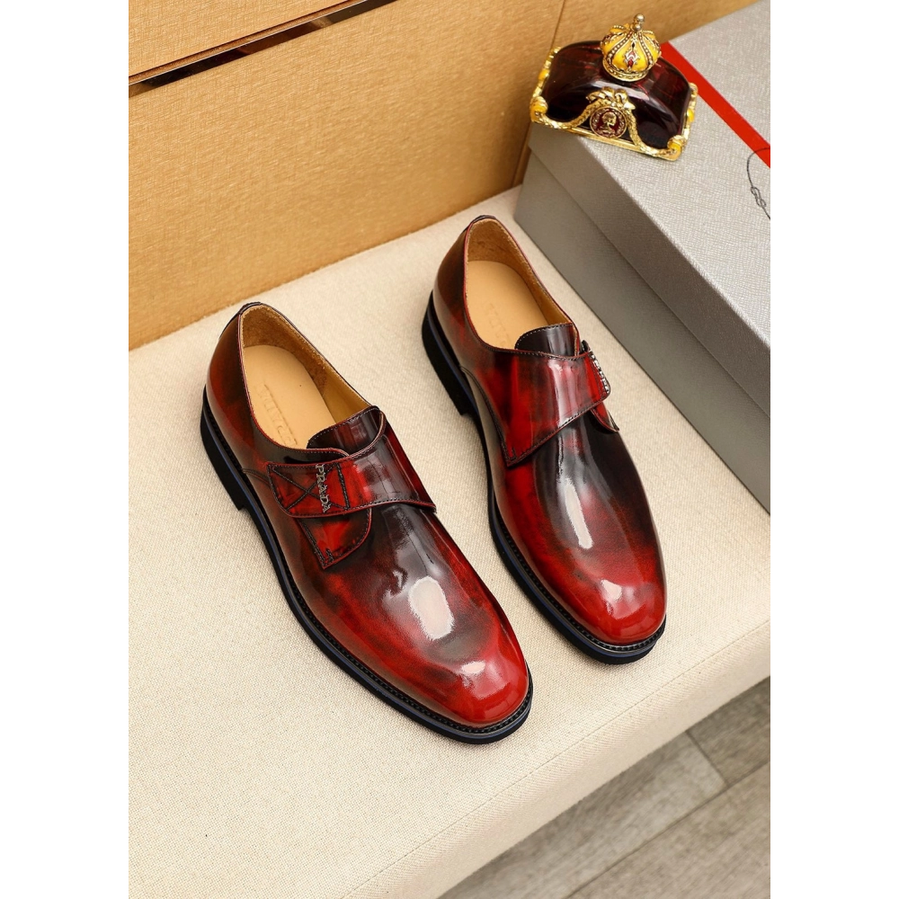 Prada leather shoes 081,PRADA SNEAKERS,Luxury Shoes