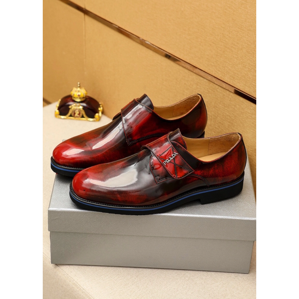 Prada leather shoes 081,PRADA SNEAKERS,Luxury Shoes